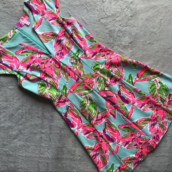 Lilly Pulitzer Briella Dress In The Vias Abstract Rainforest Fit & Flare Stretch - Picture 1 of 14